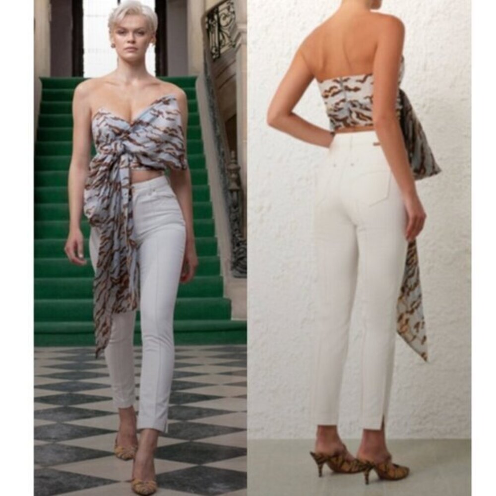 Zimmermann Jeans Matchmaker Capri in White